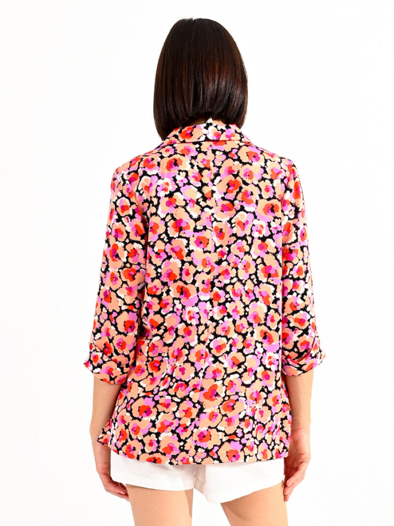 Lili Sidonio jacket TL231CP black and pink combo graphic pattern