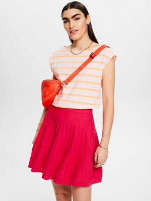 Esprit 024EE1K317 short sleeve camisole with stripes pink