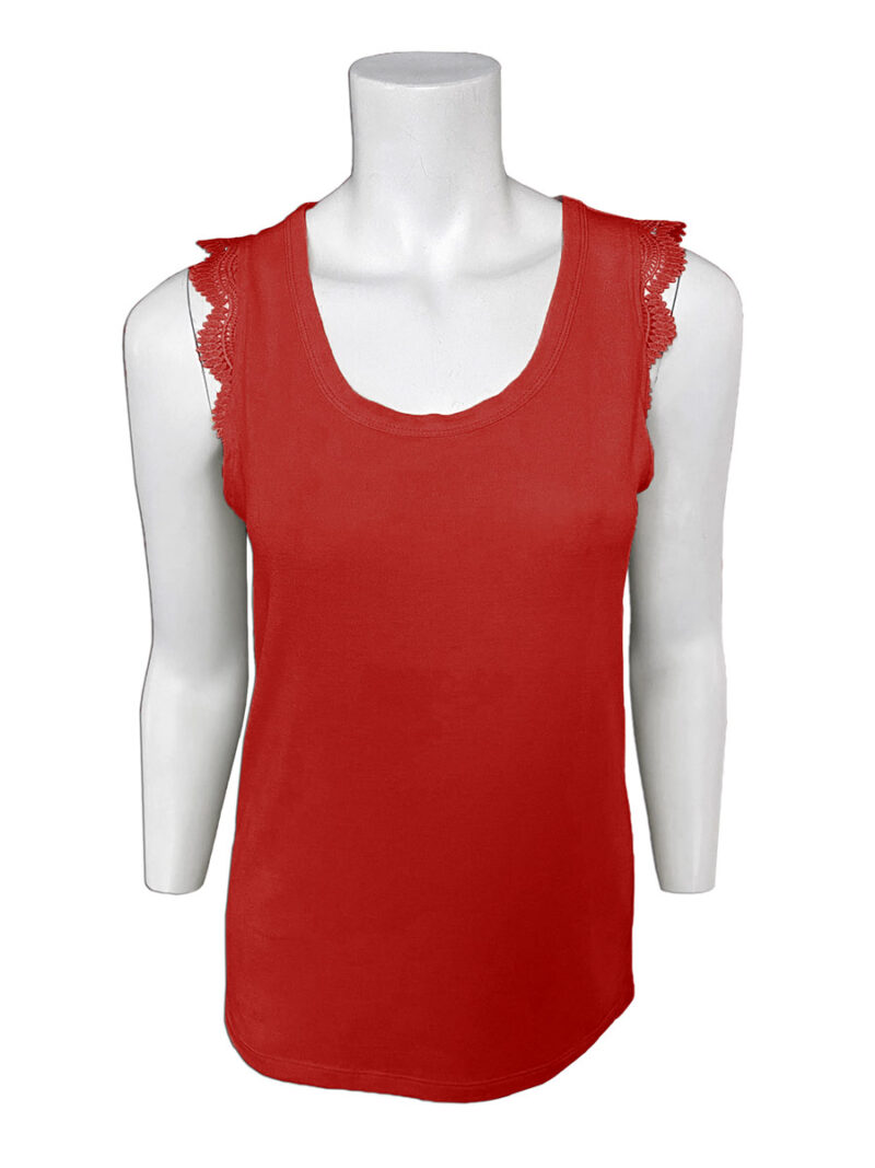 Motion red tank top MOM4113 lace straps