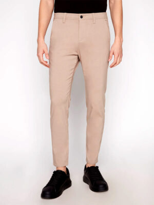 Pantalon Projek Raw 144106 au look habillé extensible et confortable couleur sable