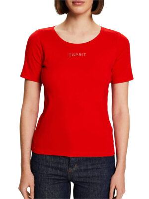 T-shirt Esprit 0140EE1k328 manches courtes ajustée couleur rouge