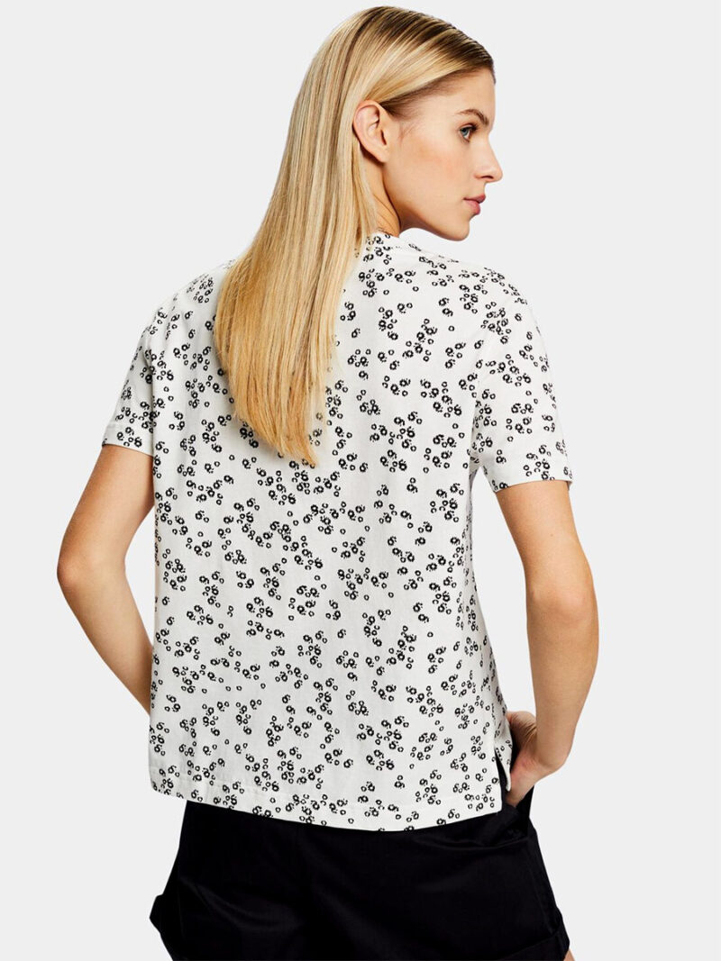 Esprit T-shirt 994EE1K310 loose white combo print short sleeves