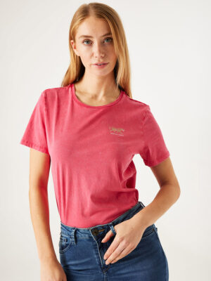 Garcia O40003 short-sleeved recycled cotton t-shirt pink