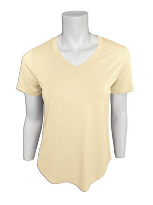 Motion MOM4097 straight cut V-neck t-shirt yellow