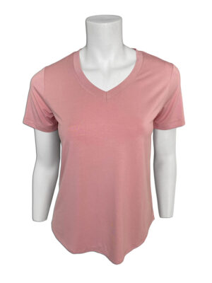 Motion MOM4097 straight cut V-neck t-shirt pink