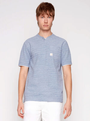 T-shirt Projek Raw 144723 manches courtes en tissu texturé et confortable combo bleu royal