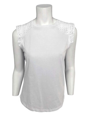 Top Motion MOM4074 broderie anglaise blanc
