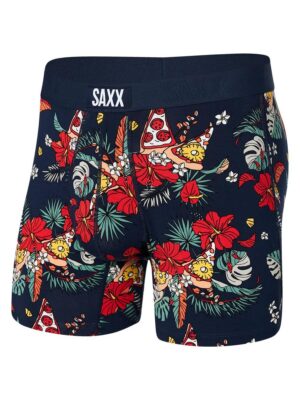 Boxer SAXX Ultra SXBB30F HPN ultra doux Imprimé fleur et pizza sur fond marine