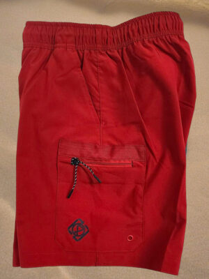 Short maillot Point Zero 7265293 poche cargo zip extensible et confortable rouge