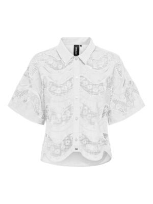 Blouse blanche Only 15328927 manches courtes crochet