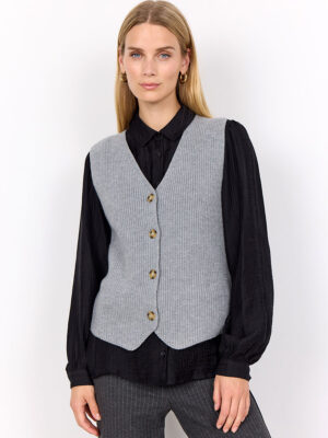 Veste Soya Concept Ilana 33554 tricot boutonnée couleur gris