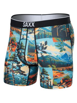 Boxer SAXX Volt SXBB29 PAL texture maille imprimé paysage automne